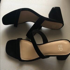 BP Elegant Black Suede Heels